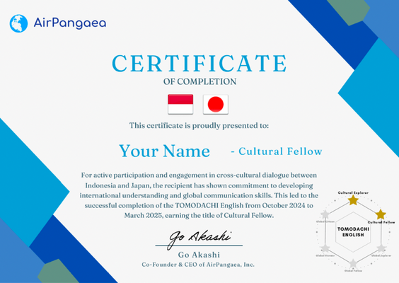 プログレス認定証サンプル